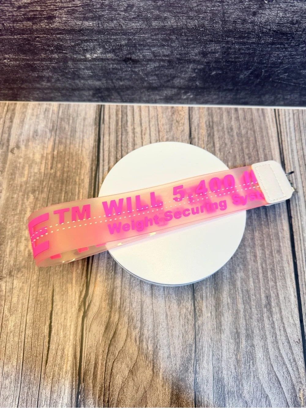 Pink Logo Strap Key & Card Holder Wristlet